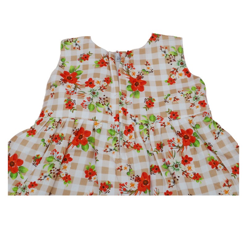 Bkids Frock Multi Color With Floral Pattern